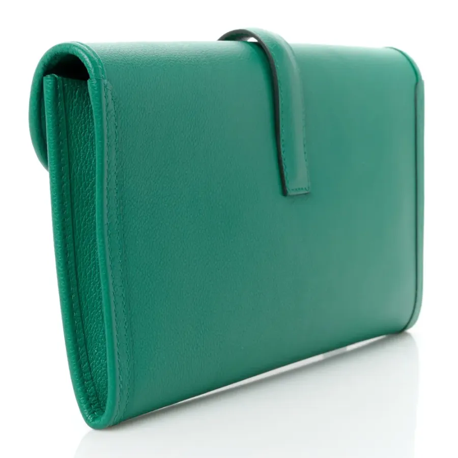 Hermès Jige Elan 29 Clutch Vert Vertigo Evercolor Leather