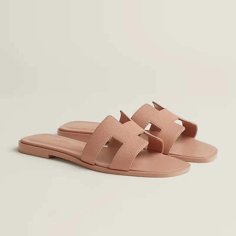 HERMES Oran pink Slippers