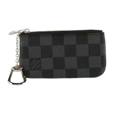 Louis Vuitton Small Key Holder Black/Grey Damier Graphite Pattern Canvas Silver Hardware