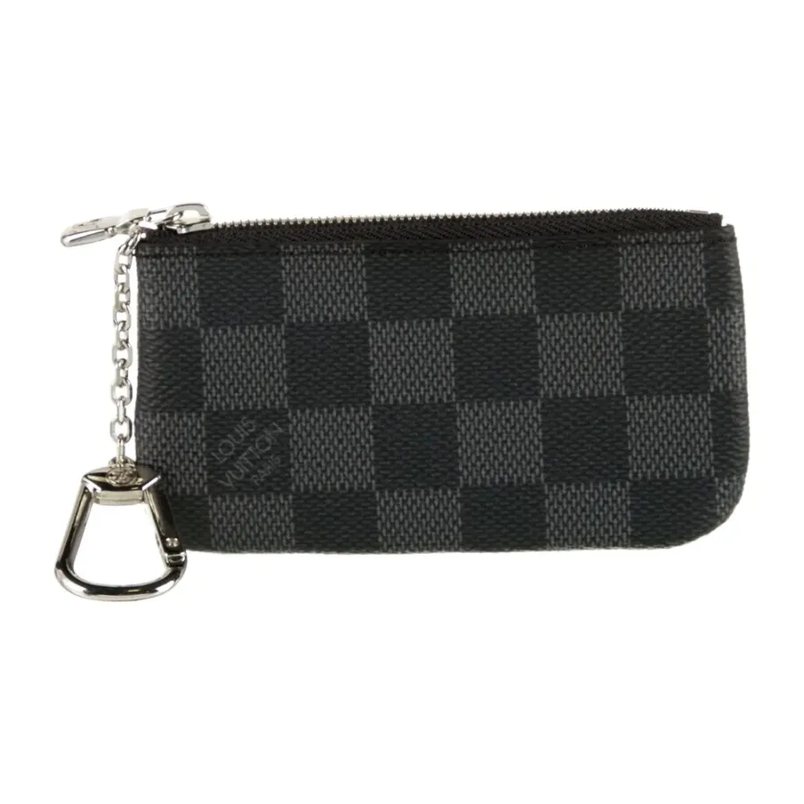 Louis Vuitton Small Key Holder Black/Grey Damier Graphite Pattern Canvas Silver Hardware