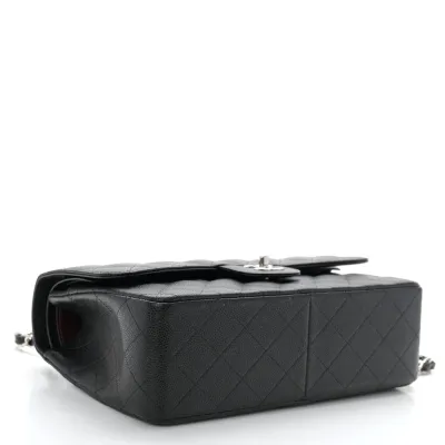 Black Quilted Caviar Designer Handbags