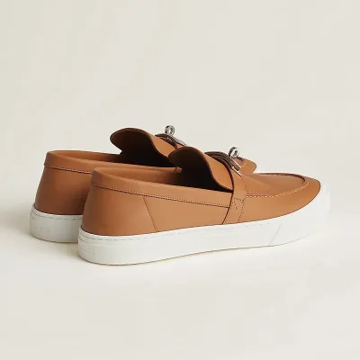 HERMES Game Brown Loafers