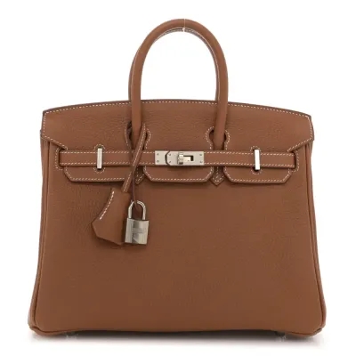Hermès Birkin 25 Brown Togo Leather Palladium Hardware