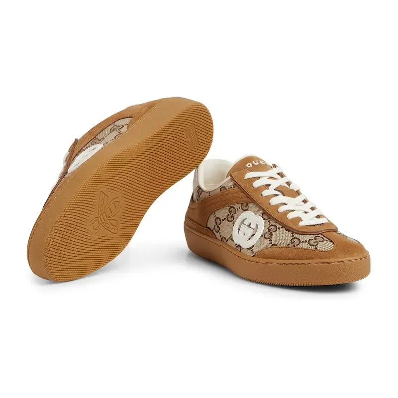 Gucci Ladies' double G brown sneakers