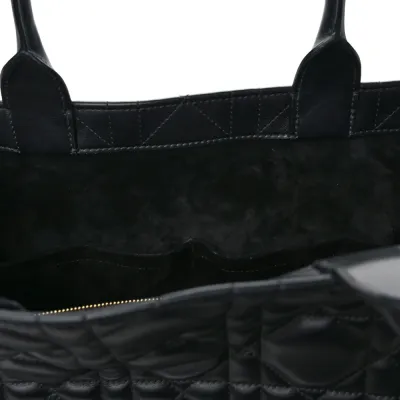 Dior Medium Book Tote Black Macrocannage Calfskin Leather Gold Hardware