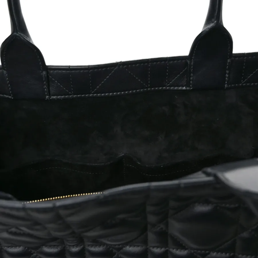 Dior Medium Book Tote Black Macrocannage Calfskin Leather Gold Hardware