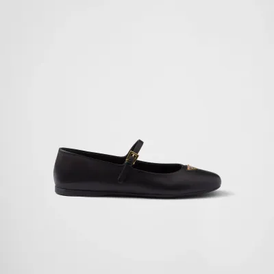 PRADA Naplak Flat Shoes black Ballet Shoes