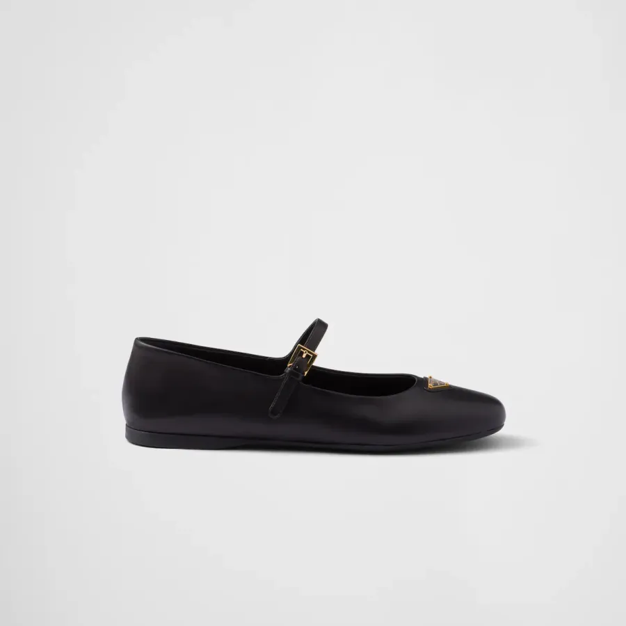 PRADA Naplak Flat Shoes black Ballet Shoes