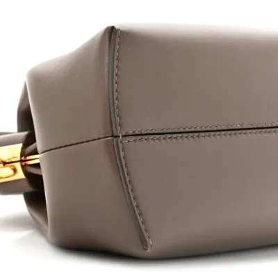 Fendi Midi Fendi First Dark Coffee Shiny Nappa Leather Gold Hardware