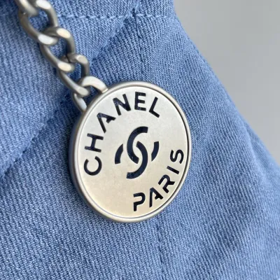 Chanel 22bags Denim Light Blue / Blue Shoulder Bags