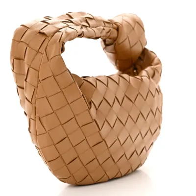 Bottega Veneta Mini Intrecciato Jodie Caramel Nappa Leather