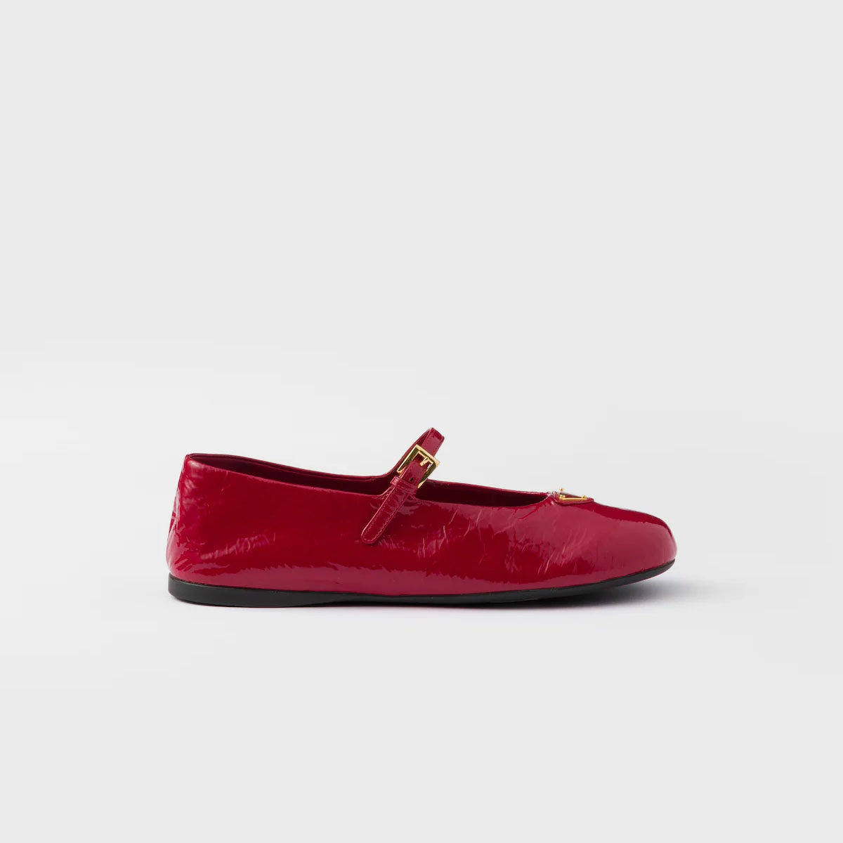 PRADA Naplak Sapatos Flat vermelho Sapatilhas de Ballet