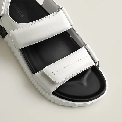 HERMES Junior white Black Sandal