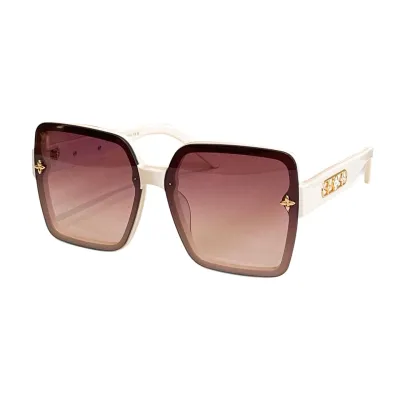 Louis Vuitton square frame glasses eggplant/maroon/brown/leopard/white/teal color Size 62口12-145