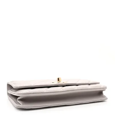 Trendy Chanel Wallet On Chain - Grey Lambskin