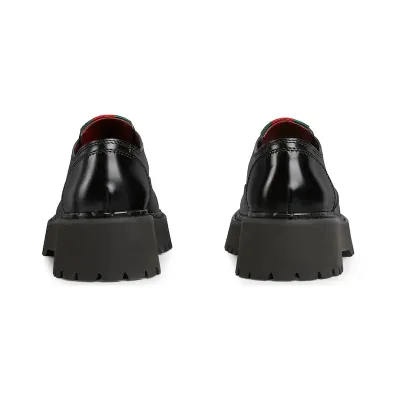 Gucci black webbing loafers