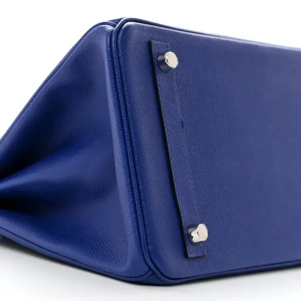 Hermès Birkin 30 Bleu Electrique Epsom Leather Palladium Hardware - Image 4