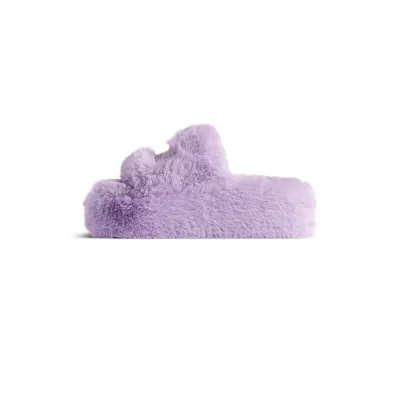 BALENCIAGA Round toe toe flip-flops for women light purple Slippers