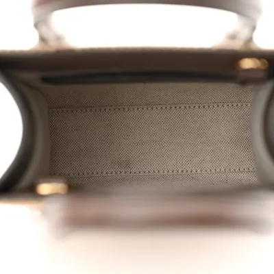 Gucci Mini Vertical Tote Camel Ebony Textured Dollar Calfskin Leather Gold Hardware