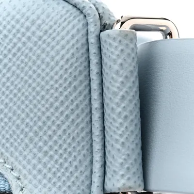 Prada Medium Triangle Shoulder Belt Bag Astrale Saffiano Leather Silver Hardware