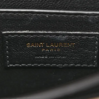 Saint Laurent Mini Cassandra Top Handle Crema Soft Classic Monogram Grain De Poudre Leather Aged Gold Hardware