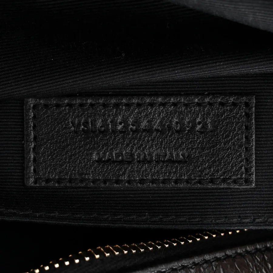 Saint Laurent Medium Lou Camera Bag Black Monogram Tweed & Calfskin Leather Brass Hardware