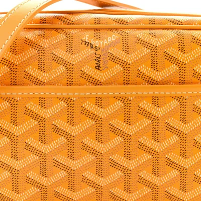 Goyard Sac Cap Vert PM Vert Yellow Goyardine Canvas Silver Hardware