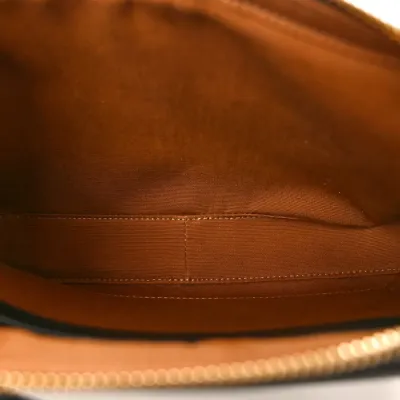 Celine Medium Messenger Bag Black Triomphe Canvas Gold Hardware