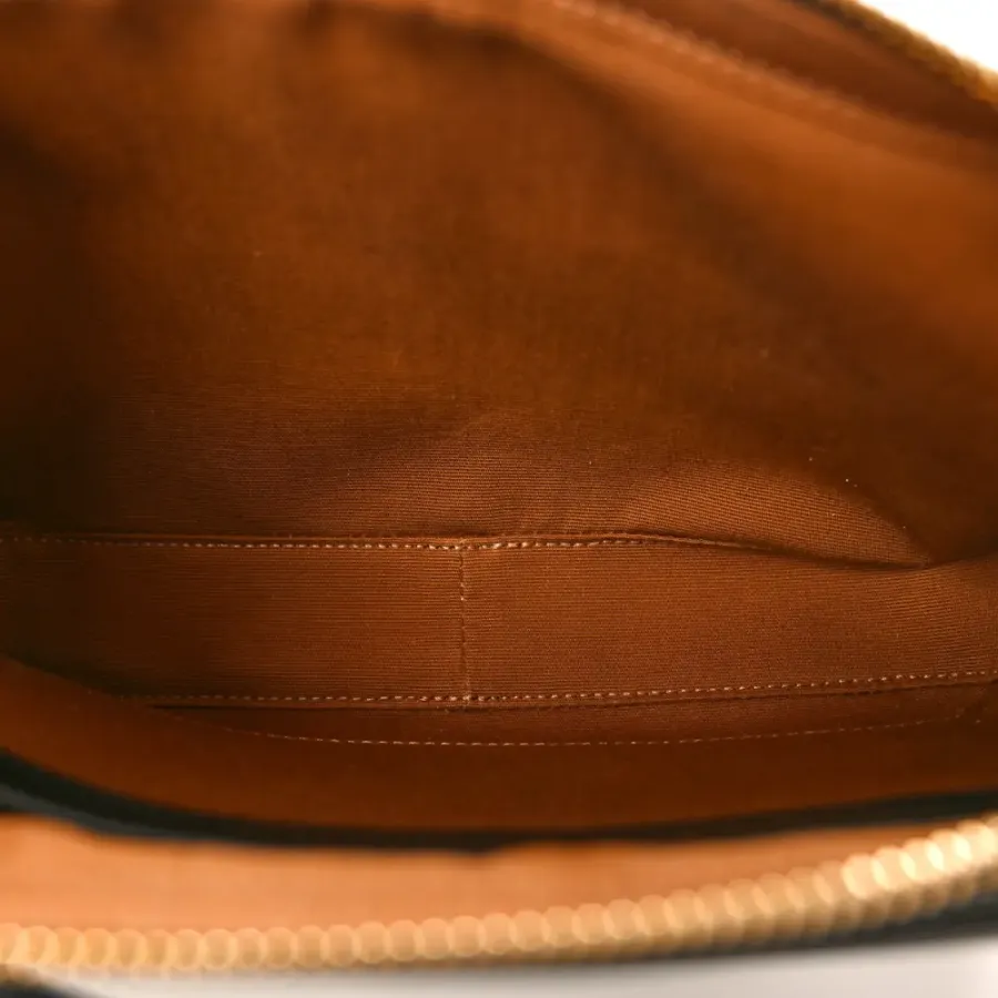 Celine Medium Messenger Bag Black Triomphe Canvas Gold Hardware