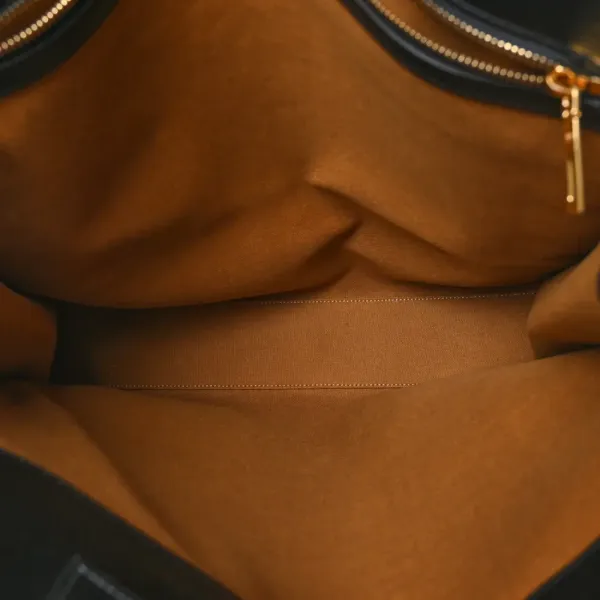 Celine Large Vertical Cabas Black Triomphe Canvas & Calfskin Leather - Image 7