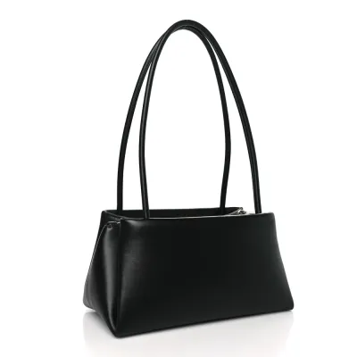 Prada Mini Shoulder Bag Black Nappa Leather Silver Hardware