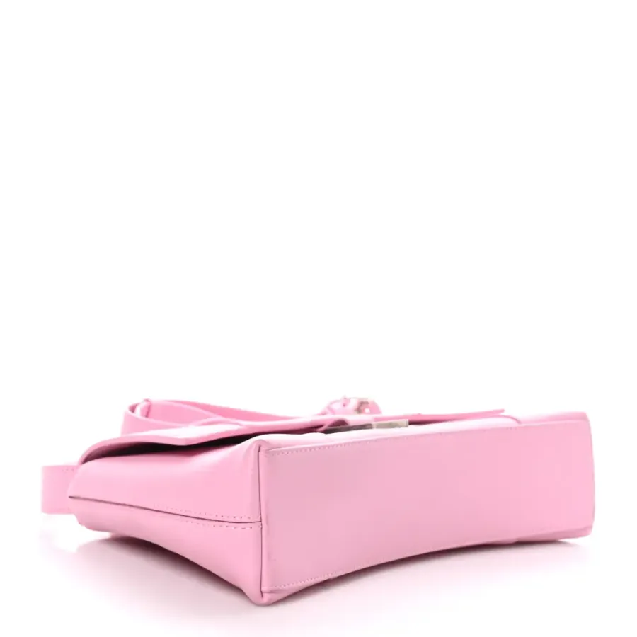 Balenciaga XS Downtown Shoulder Bag Candy Pink Semi-Shiny Smooth Calfskin Leather Silver Hardware