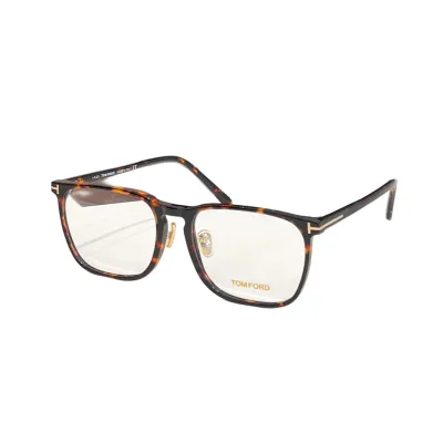 Tom Ford square frame glasses black gold/leopard/tawny/grey/blue/green color transparent lens Size 57口19-145