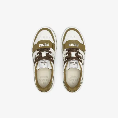FENDI Green leather low-top shoes Sneakers