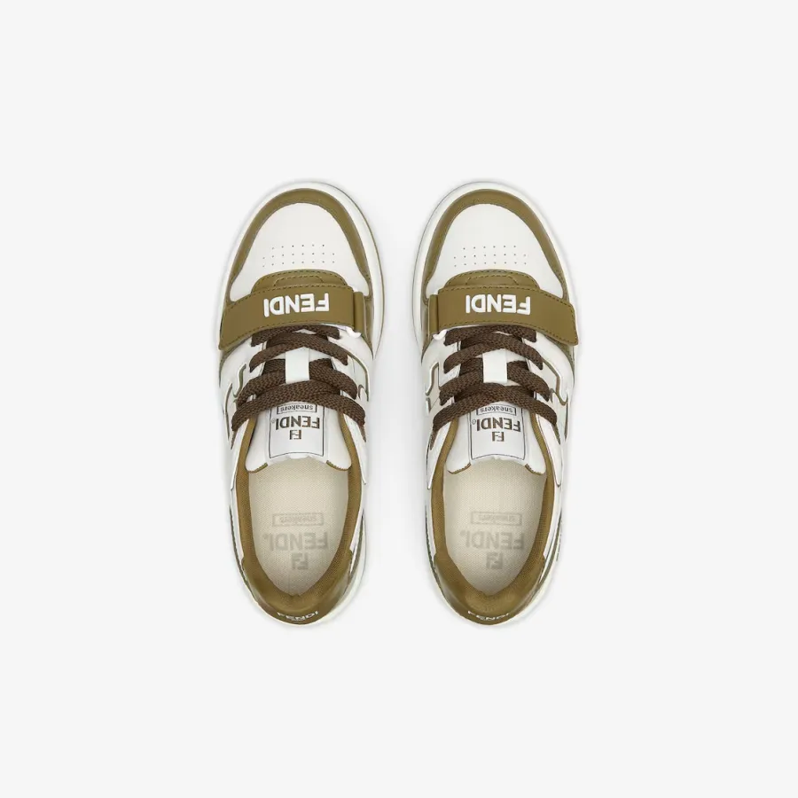 FENDI Green leather low-top shoes Sneakers