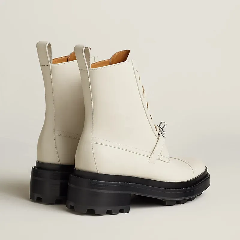 HERMES Funk White ankle boots