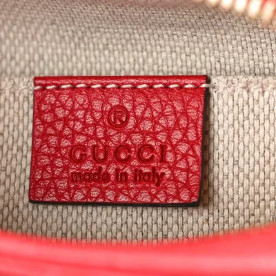 Gucci Small Soho Disco Bag Tabasco Red Pebbled Calfskin Leather