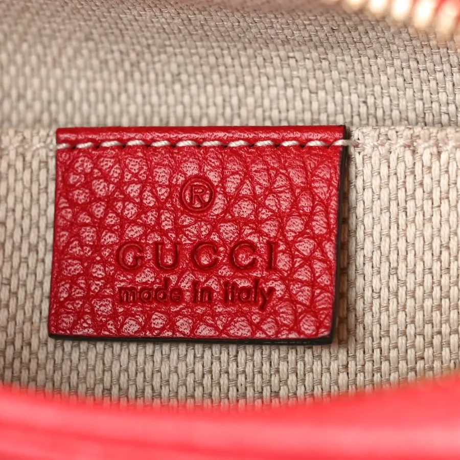 Gucci Small Soho Disco Bag Tabasco Red Pebbled Calfskin Leather