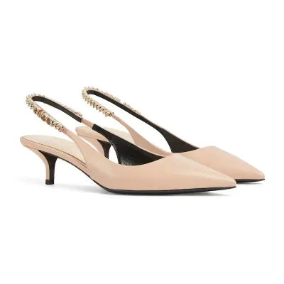 Gucci pink pointed heels high heels shoes Rear lace up high heels