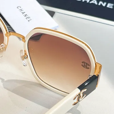 CHANEL glasses white/black purple/pink white/black white color size 54口17-140