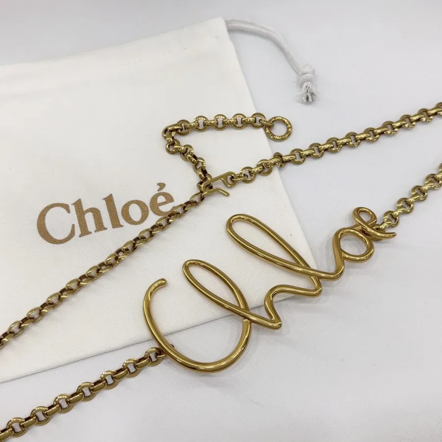 Chloe Adjustable Chain Belt In Gold