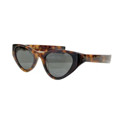 Saint Laurent Cat Eye glasses white/black/purple black/tawny/leopard black/leopard brown color Size 48口21-135