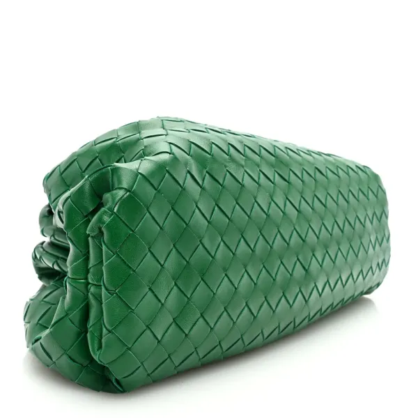 Bottega Veneta Intrecciato The Pouch Oversized Clutch Racing Green Nappa Leather - Image 6