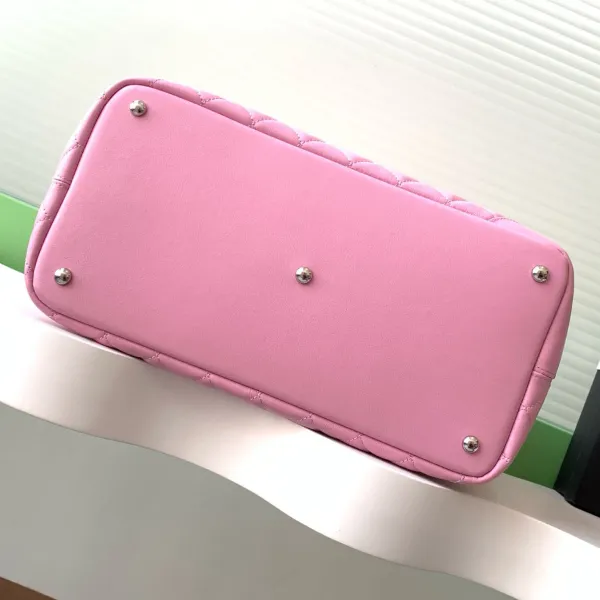 Chanel Pink / Milk tea color / White / Black Basket Tote Bags / Shoulder Bags - Image 4