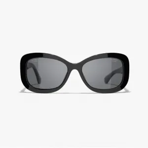 CHANEL glasses black silver color size 55口19-145