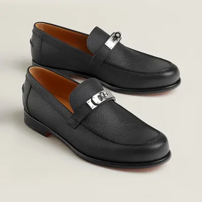 HERMES Destin Black Loafers