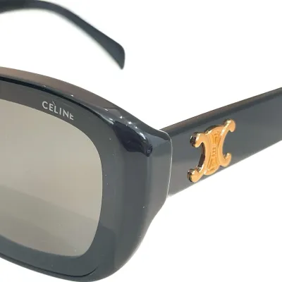 Celine square frame glasses black gold/black silver/brown leopard/black leopard/black ivory color Size 54口18-145