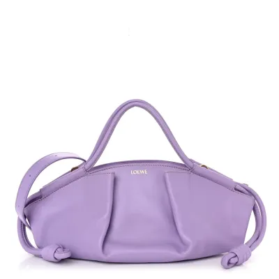 Loewe Paseo Bag Small Light Mauve Shiny Nappa Calfskin Leather Gold Hardware