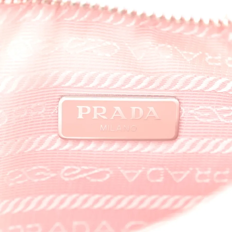 Prada Mini Re-Edition 2005 Bag Alabastro Re-Nylon & Saffiano Leather Silver Hardware