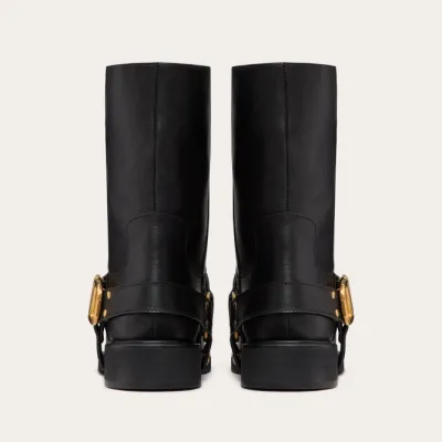 VALENTINO VLOGO SIGNATURE Calf leather ankle boots (heel 3 cm high)